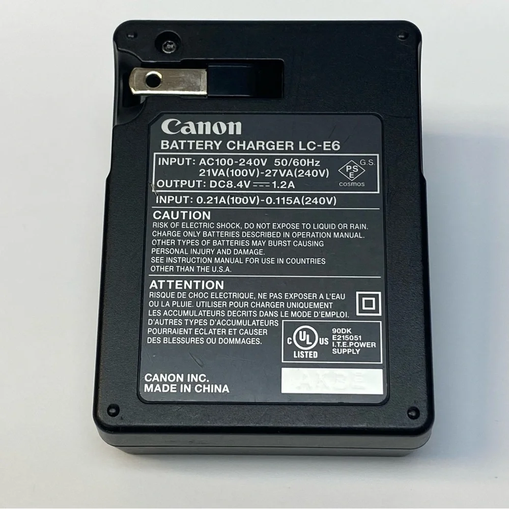 Canon LP-E6 Lithion Battery And LC-E6 Charger OEM